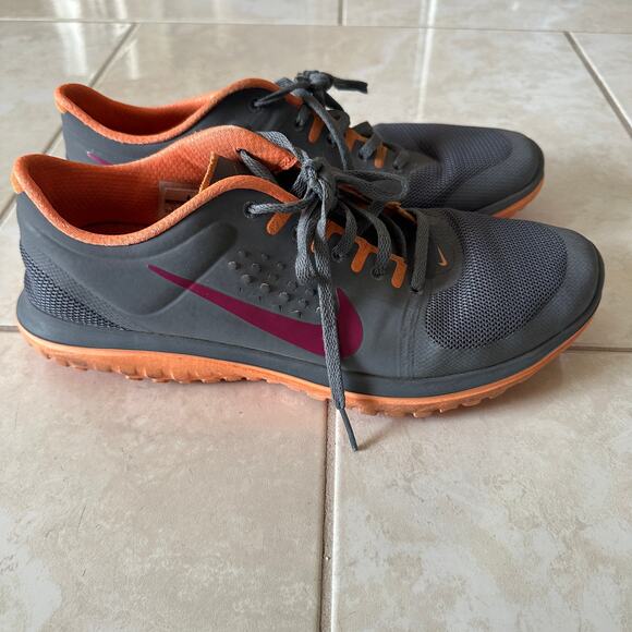 Women's Nike Running Shoes, Size 11, Gray Orange, 616684-003 - Picture 9 of 9